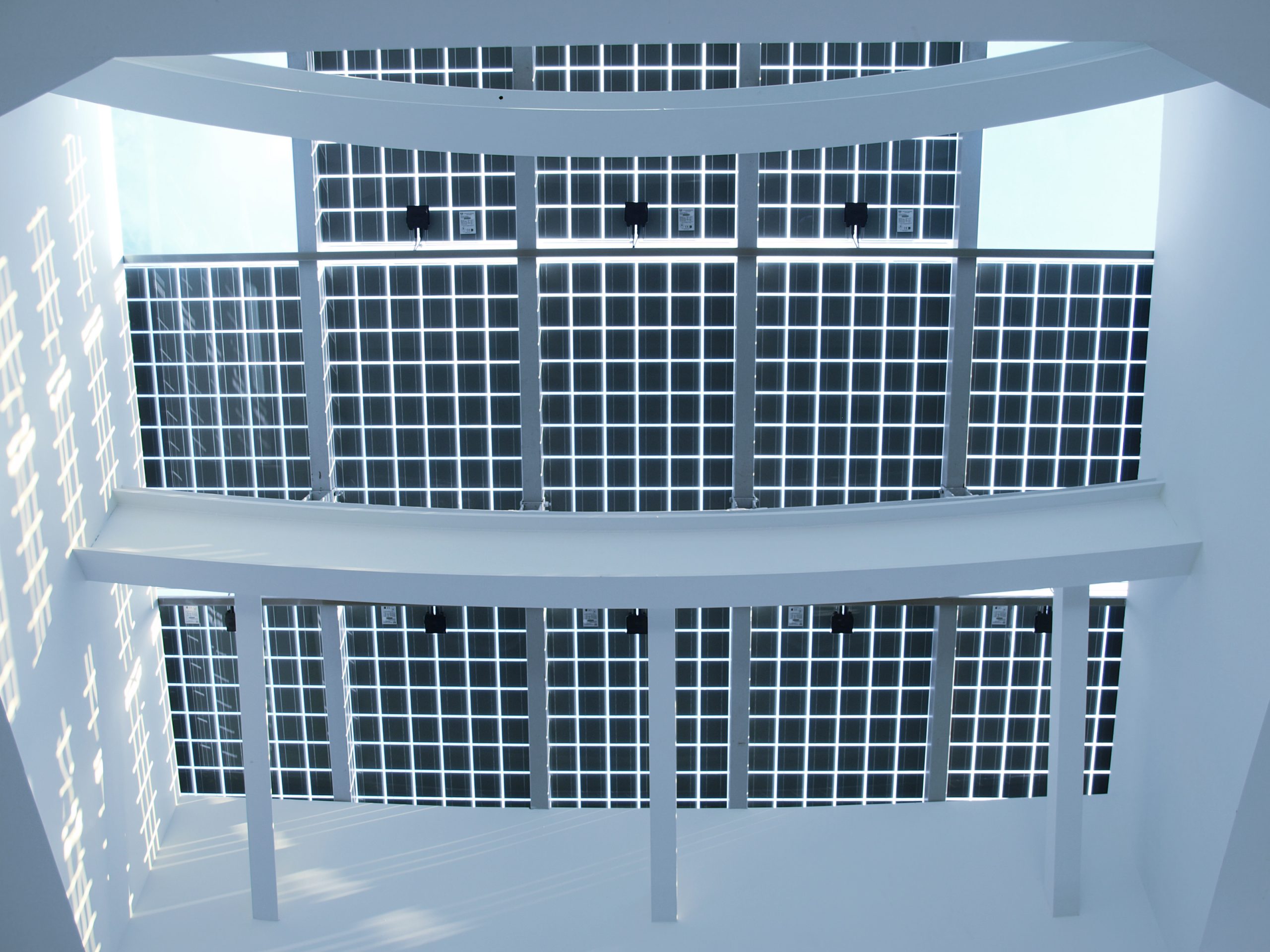 Ceiling made by solar power panel